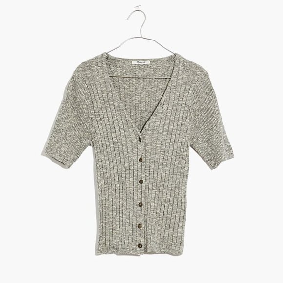 Madewell Glencrest Button-Front Sweater Tee - Size Medium - NWT - Picture 5 of 6